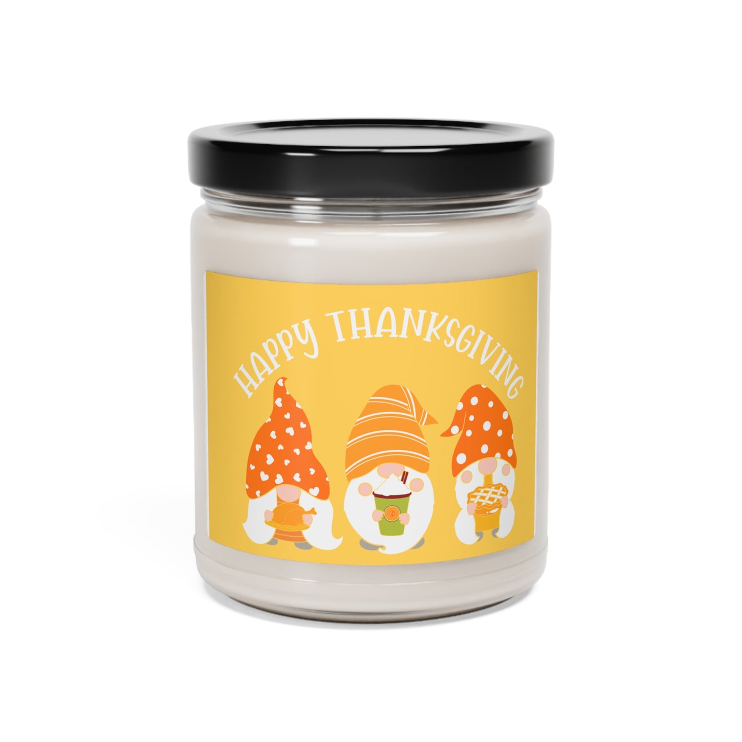 Happy Thanksgiving Gnome Scented Soy Candle 9oz