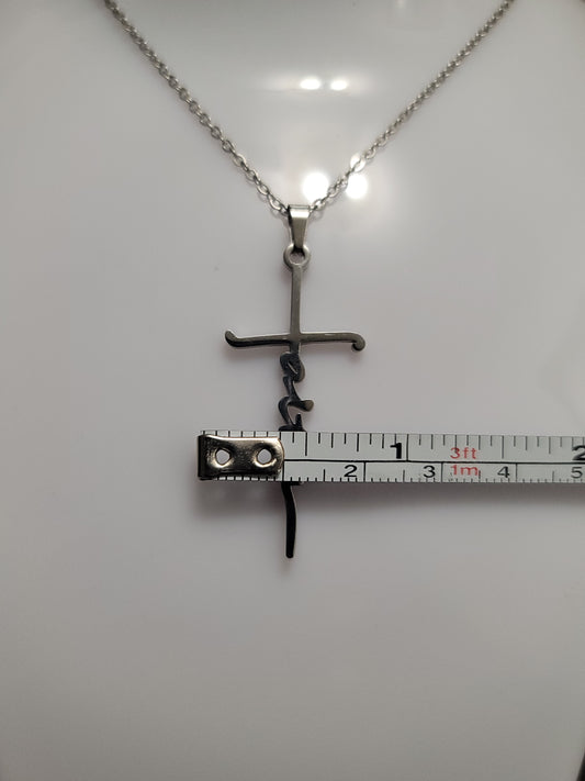 Faith cross stainless steel necklace