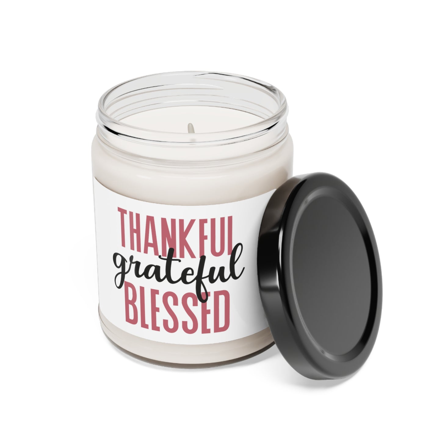 Scented Soy Candle, 9oz Thankful Grateful Blessed