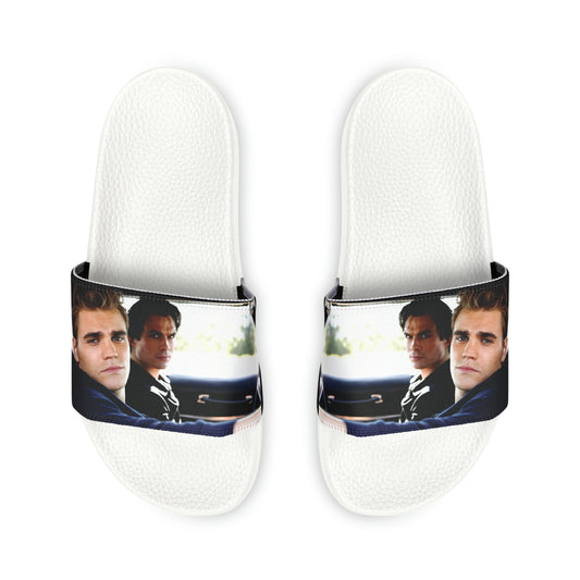 Damon and Stefan Salvatore Women's PU Slide Sandals Vampire Diaries