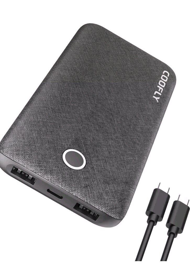 Portable Charger 10000mAh 5V/3A Power Bank USB C in&Out High-Speed