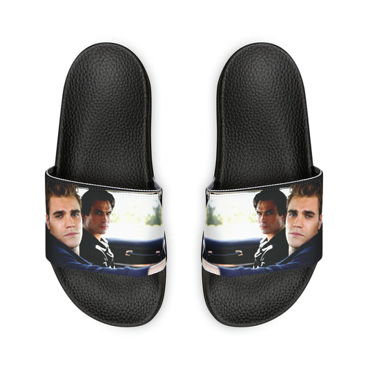 Damon and Stefan Salvatore Women's PU Slide Sandals Vampire Diaries