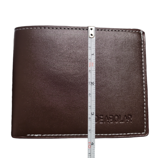 Mens Wallet Coffee Brown Pu Leather