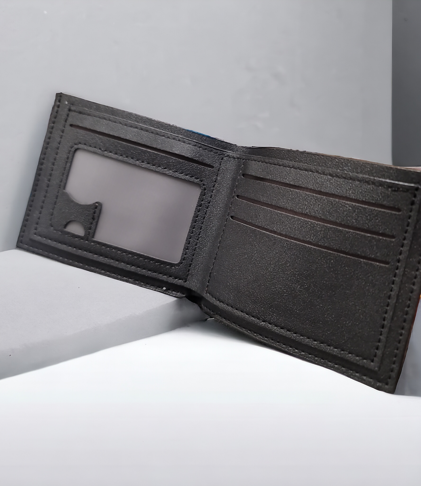 Mens Wallet Black Pu Leather