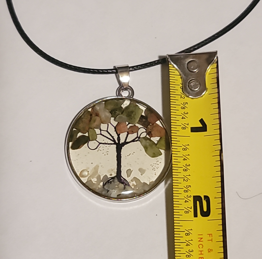 Tree of life necklace natural stone