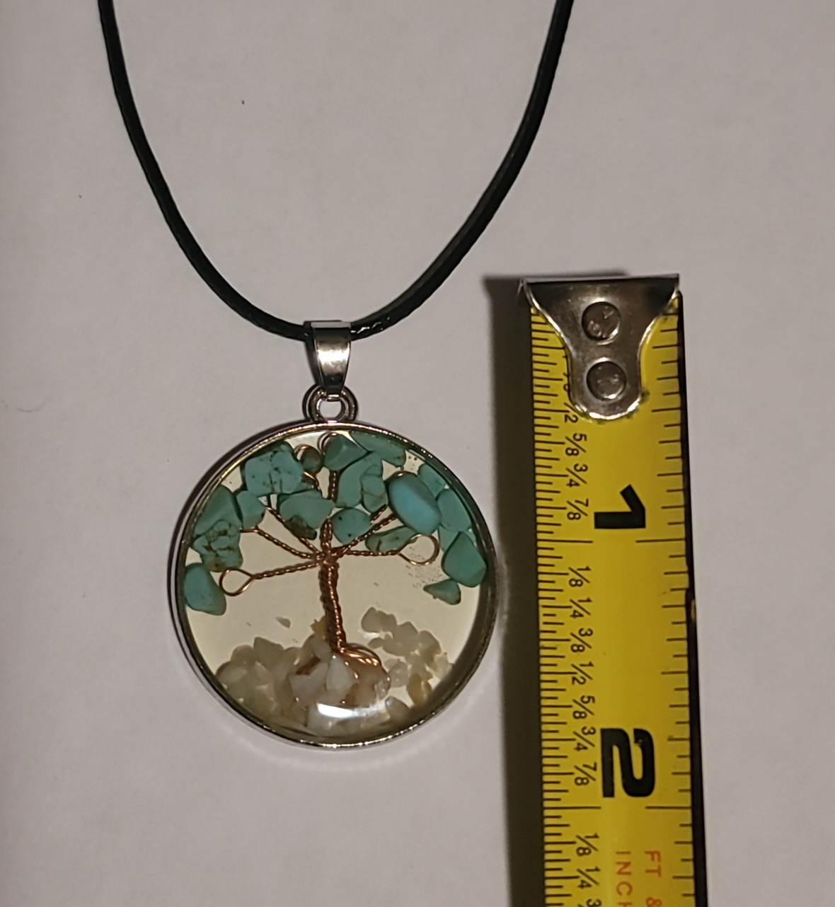 Tree of life necklace natural stone