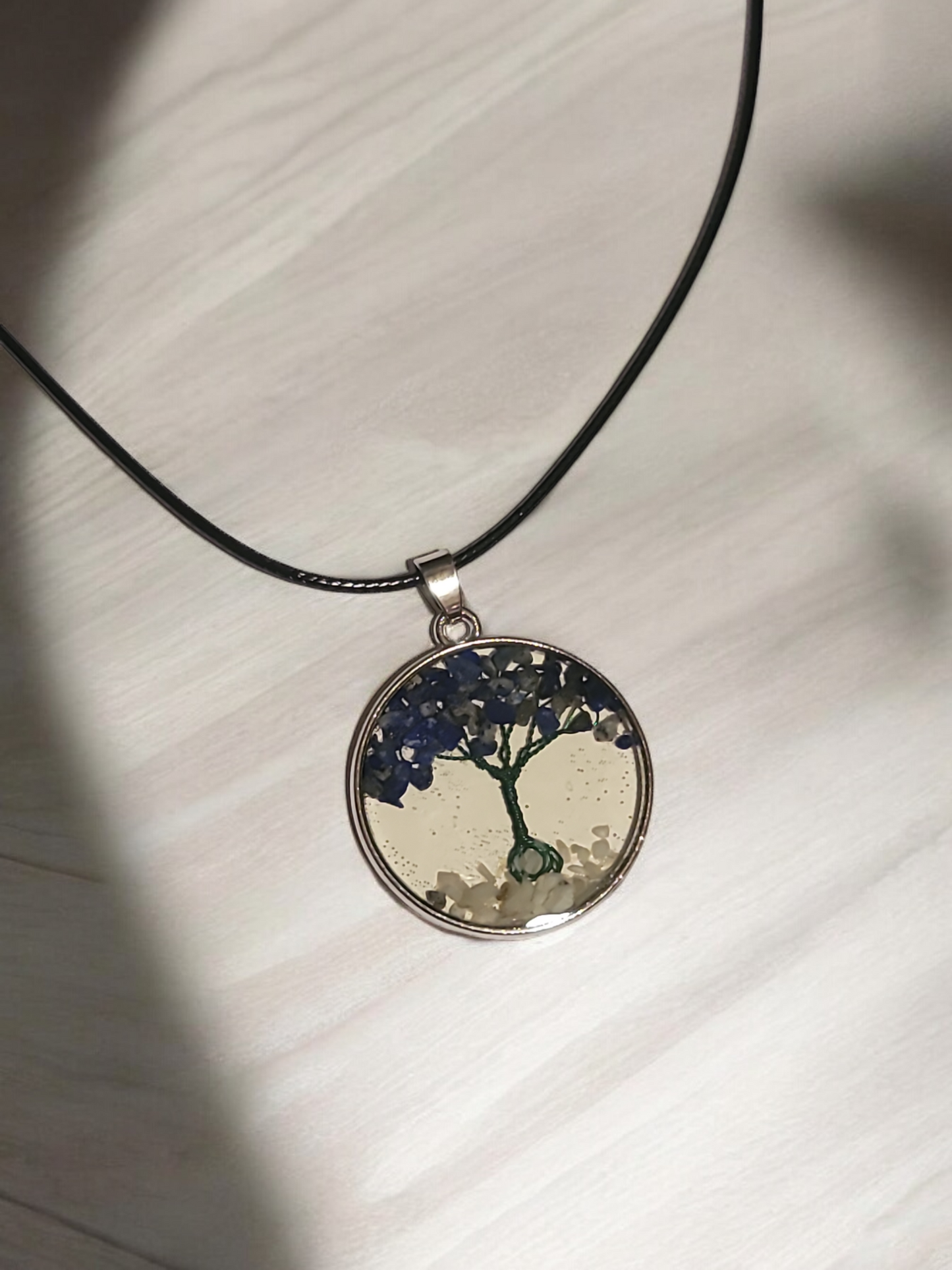 Tree of life necklace natural stone