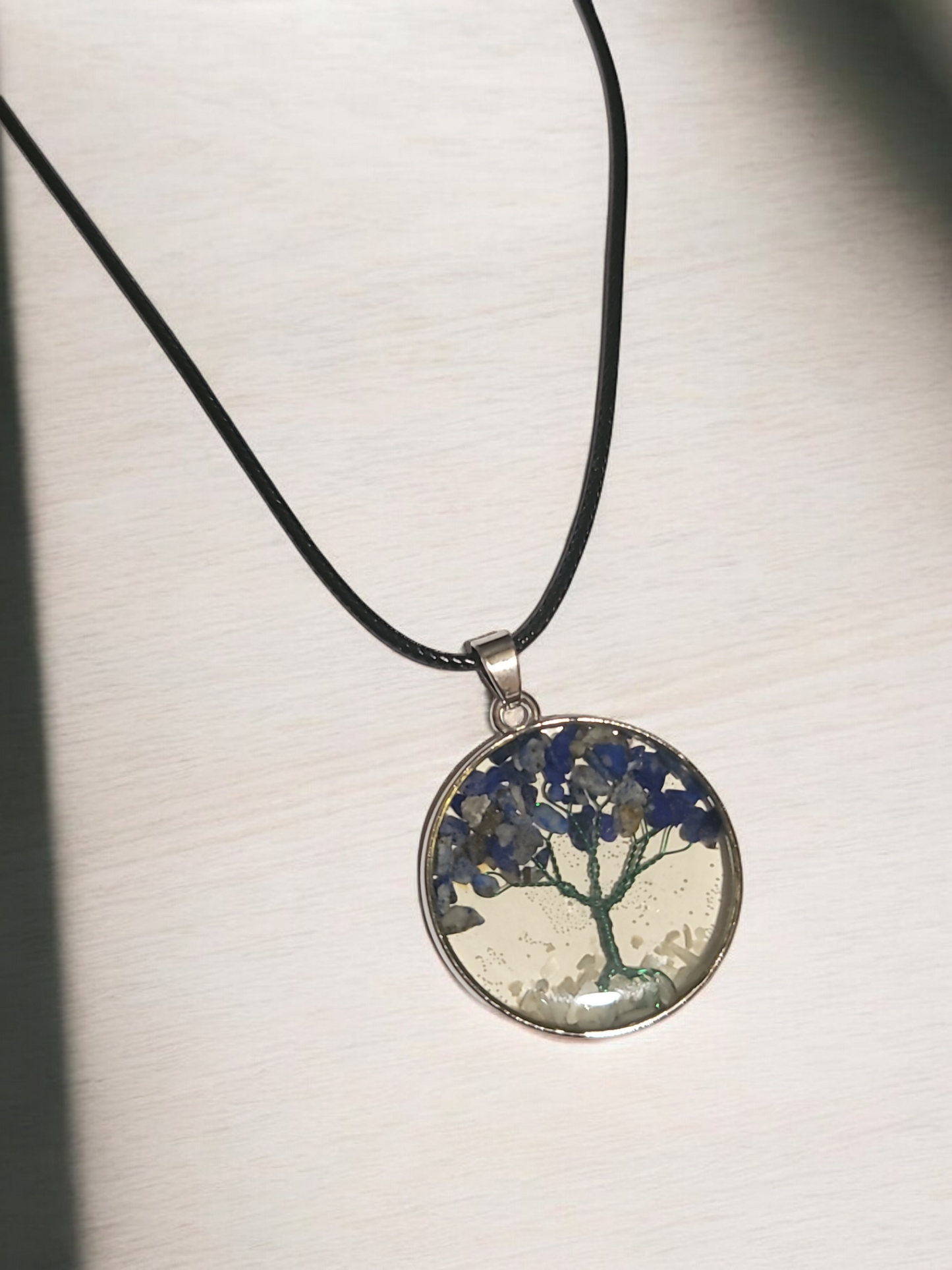 Tree of life necklace natural stone