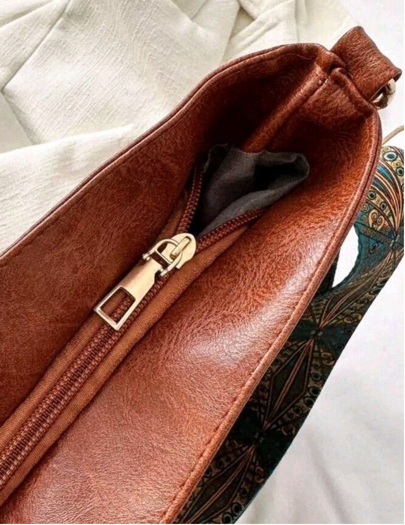 Large Brown Tote Pu Leather