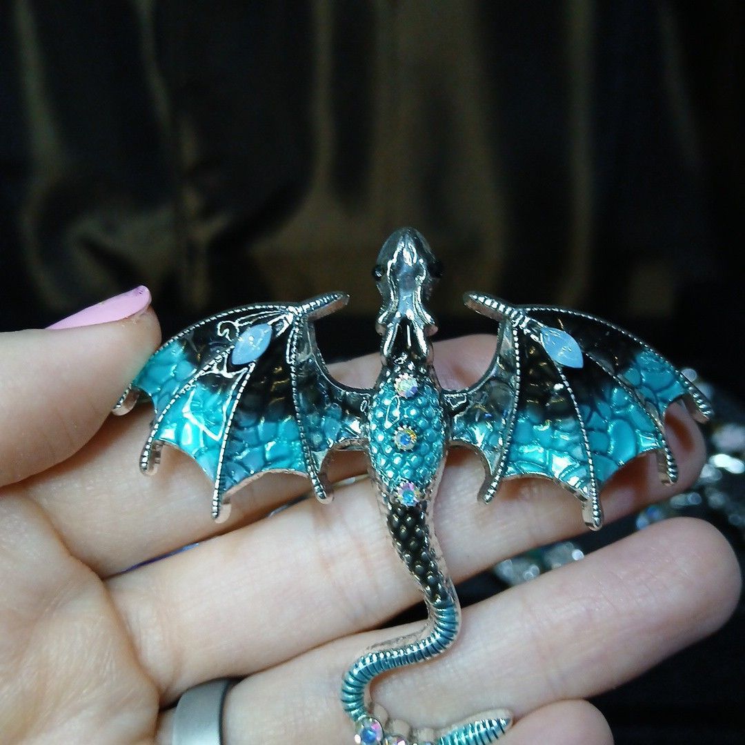 Blue Dragon Brooch