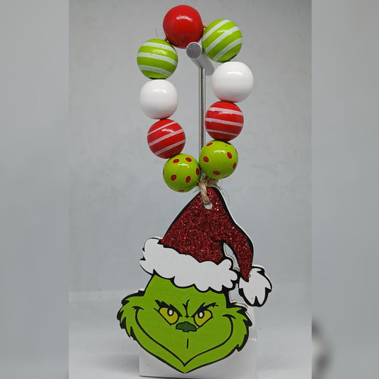 Handmade By BB Grinch Christmas Ornament