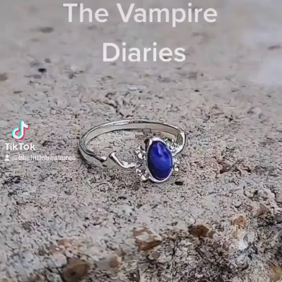 Vampire Diaries Elena Gilbert day light blue ring