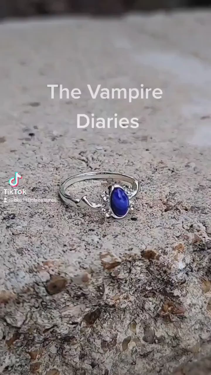 Vampire Diaries Elena Gilbert day light blue ring