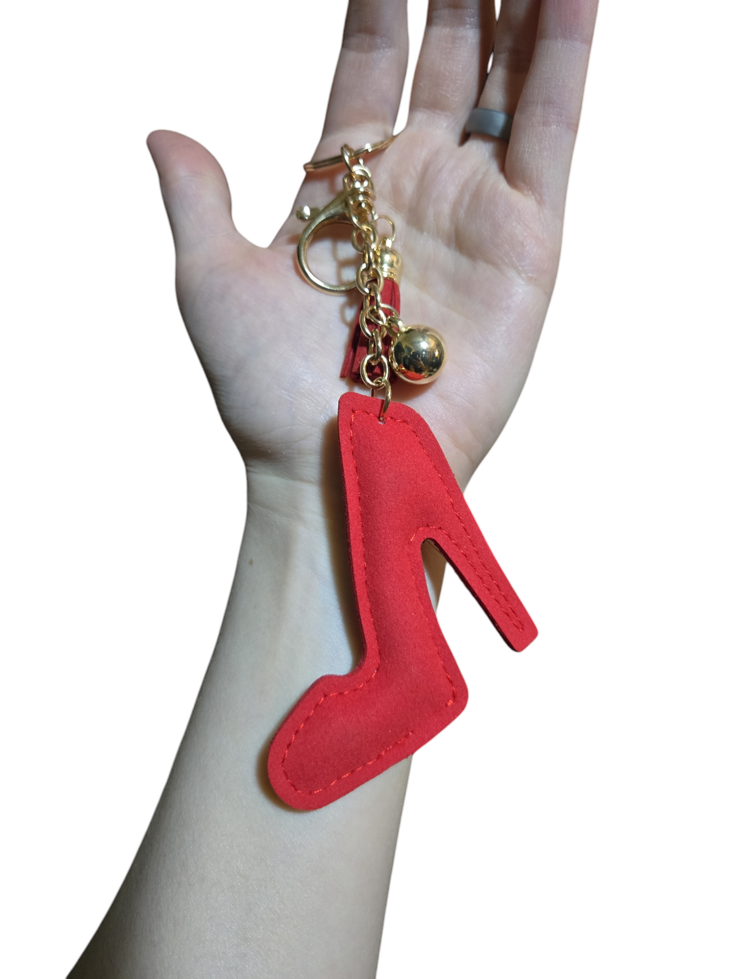 Red High Heel Shoe Bag Charm