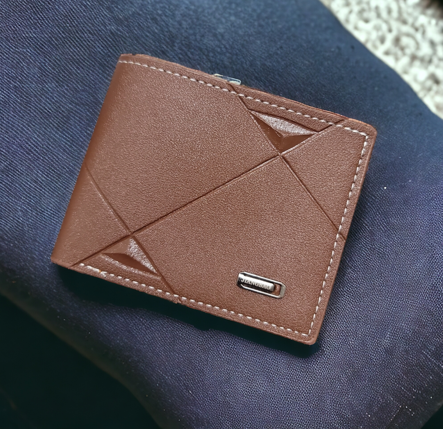 Mens Wallet Brown Pu Leather