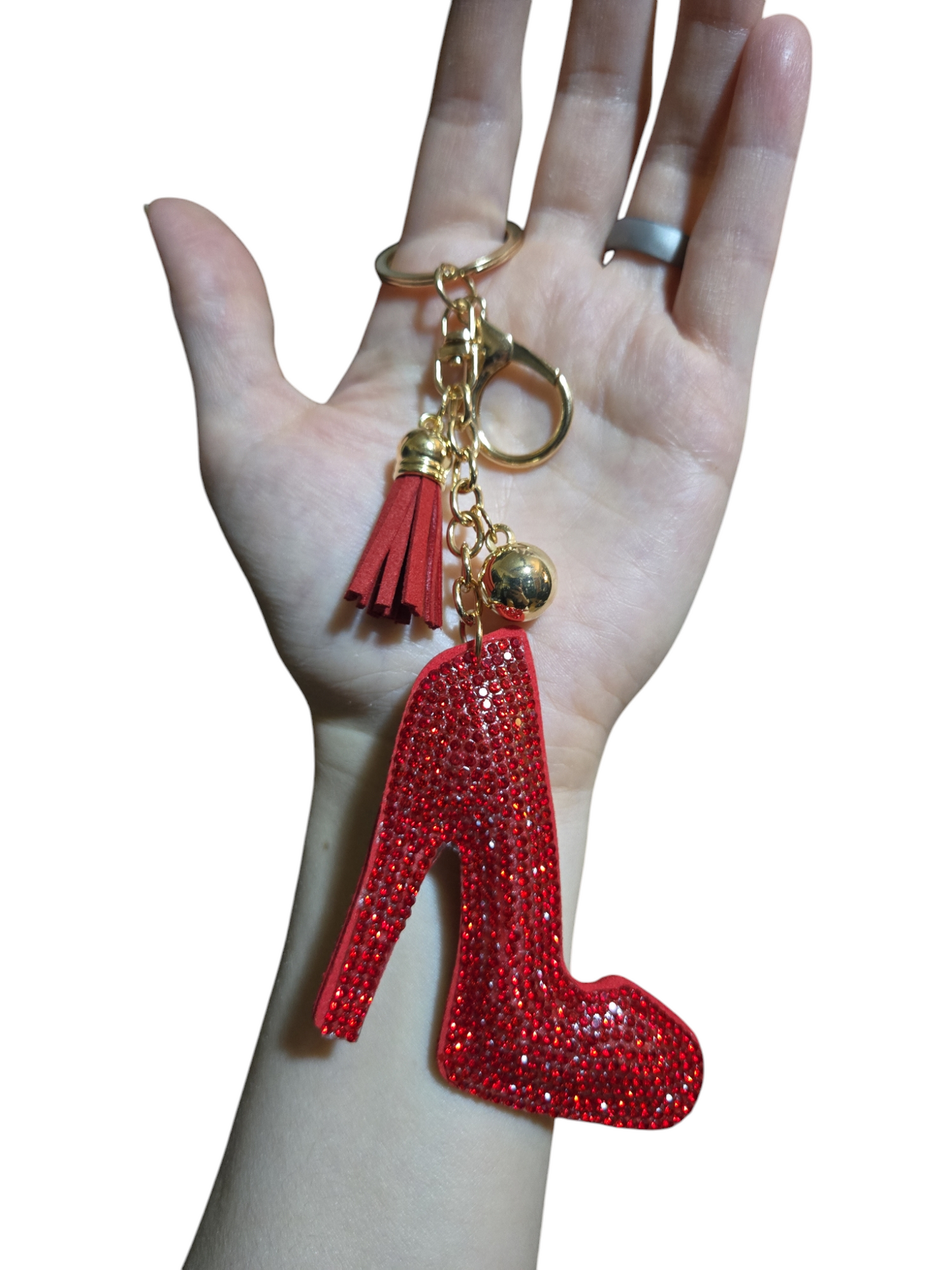 Red High Heel Shoe Bag Charm