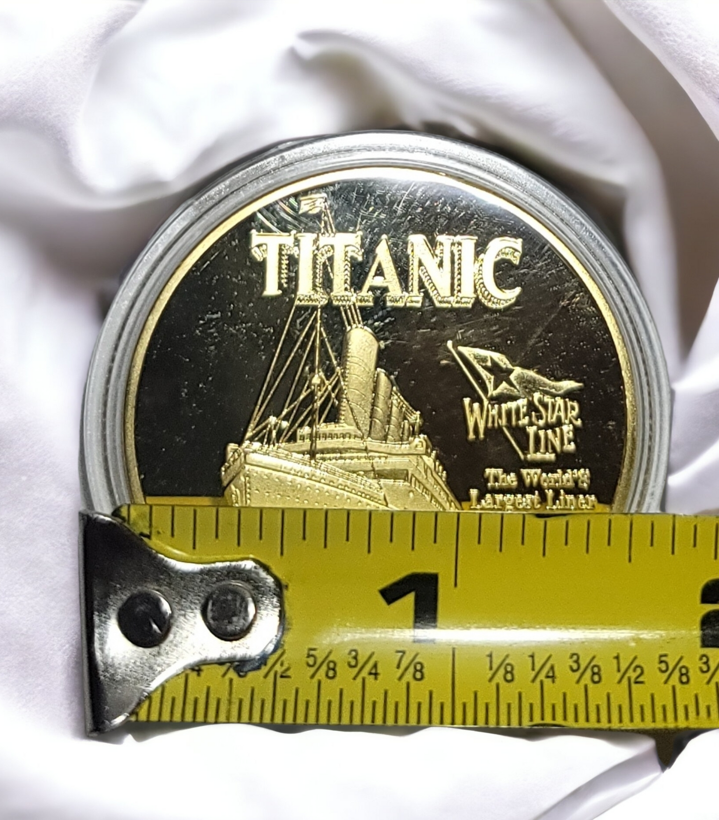 Titanic Gold Plated Coin Commemorative Souvenir White Star Line