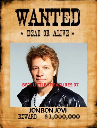 Jon Bon Joni mini wanted dead or alive poster 8X10 inches