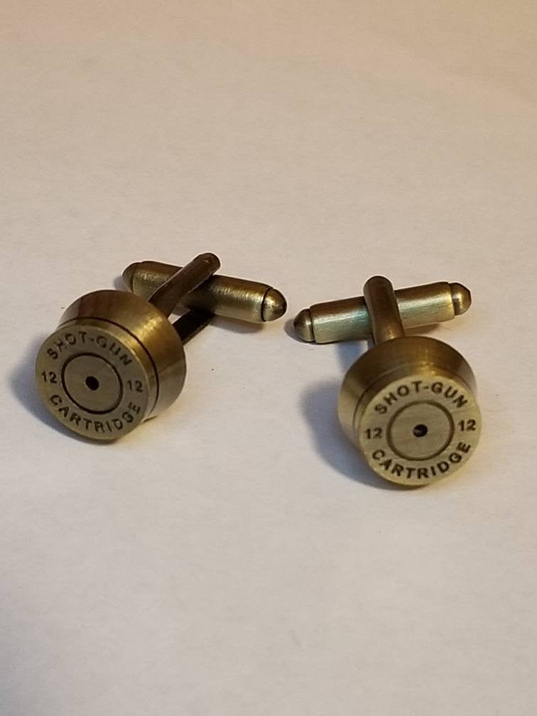 Bronze shot gun bullet cuff links
