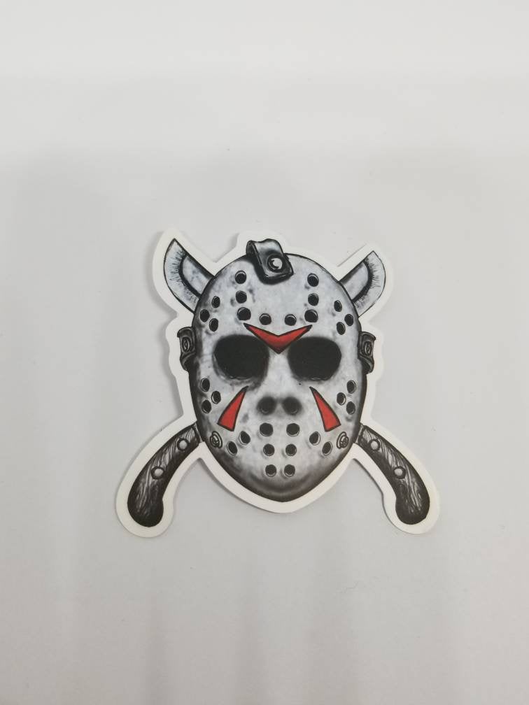 Friday the 13th Jason Voorhees Hockey Mask horror sticker