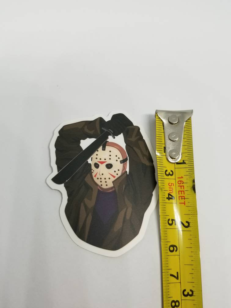 Friday the 13th Jason Voorhees Hockey Mask machete horror sticker