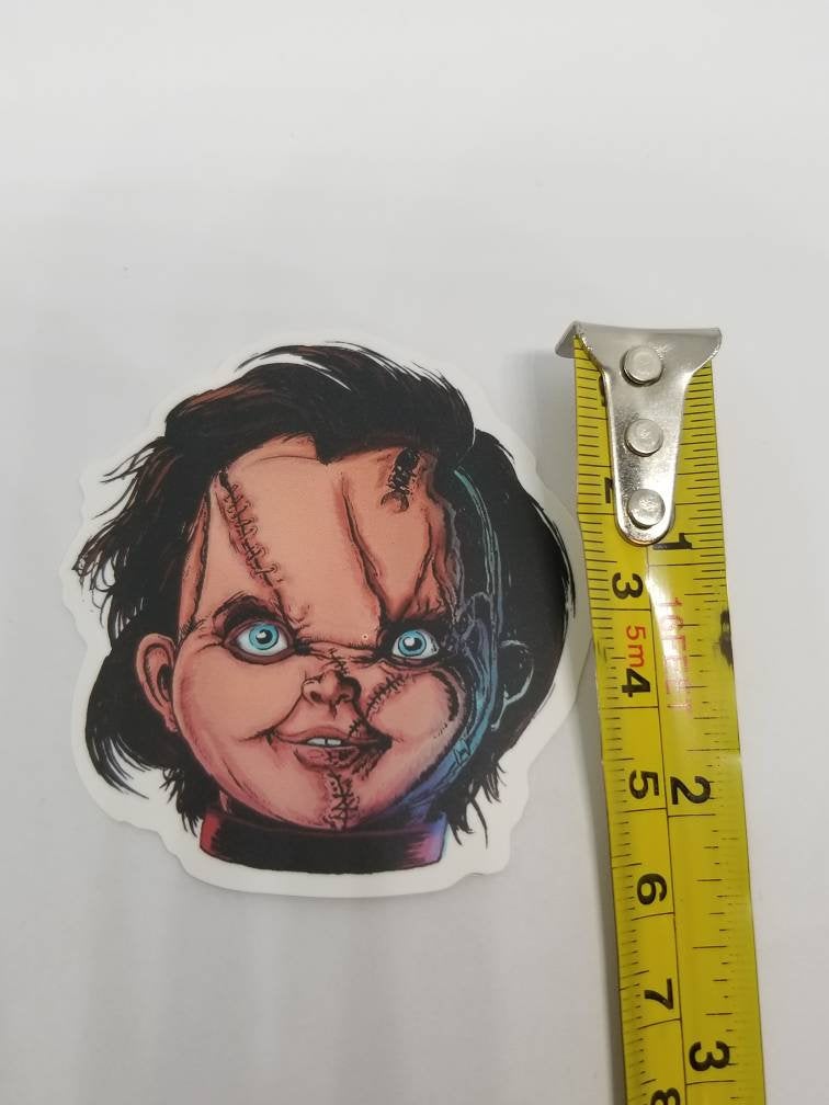 Child's Play Chucky horror sticker