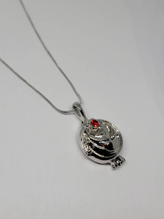 Vampire Diaries Elena Gilbert Vervain silver pendant locket necklace