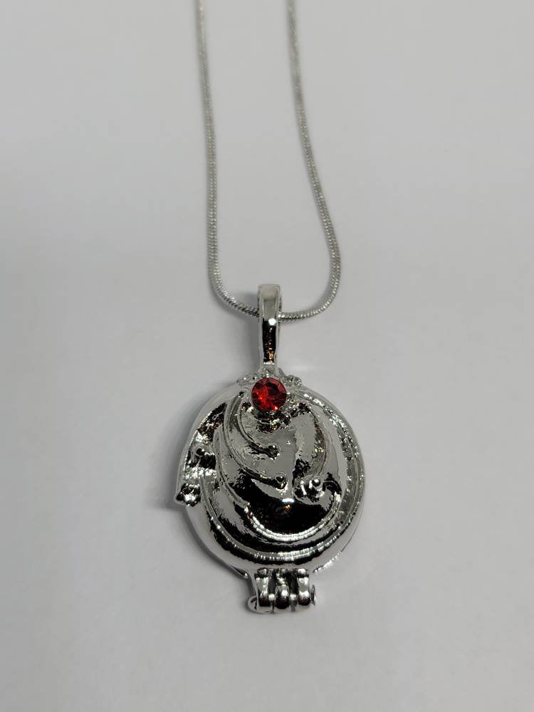 Vampire Diaries Elena Gilbert Vervain silver pendant locket necklace
