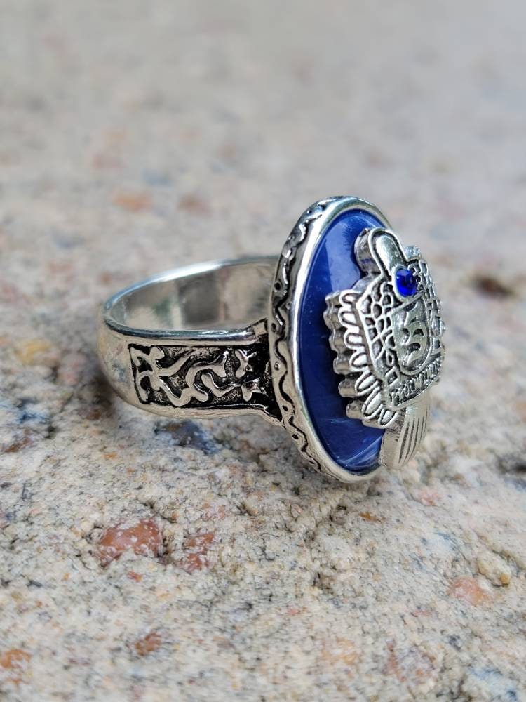 The Vampire Diaries Caroline Forbes, Lapis Lazuli, Antique Silver, Daylight  Ring | eBay