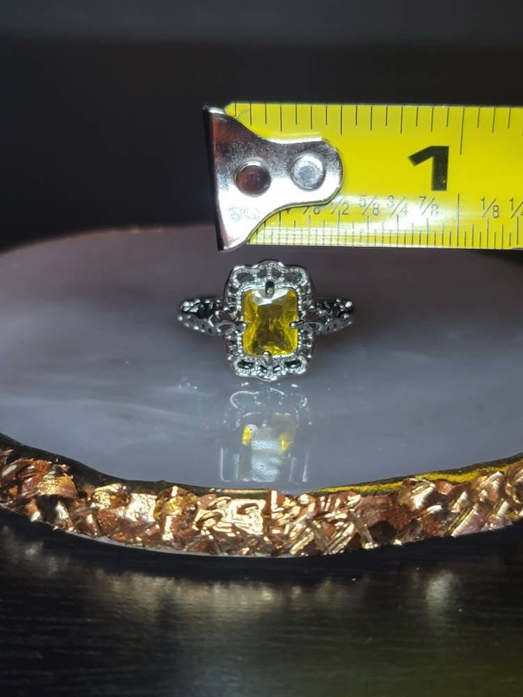 Silver gold ring size 9