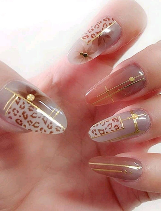 Leopard nail wraps stickers diy nails