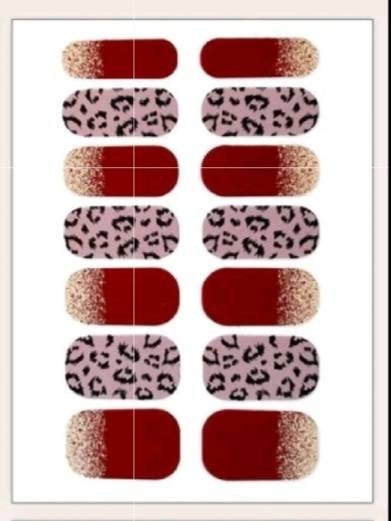 Animal print Nail wraps stickers diy nails leopard