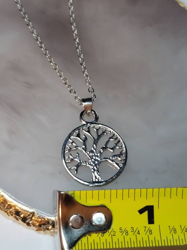 Tree of life silver Dainty necklace