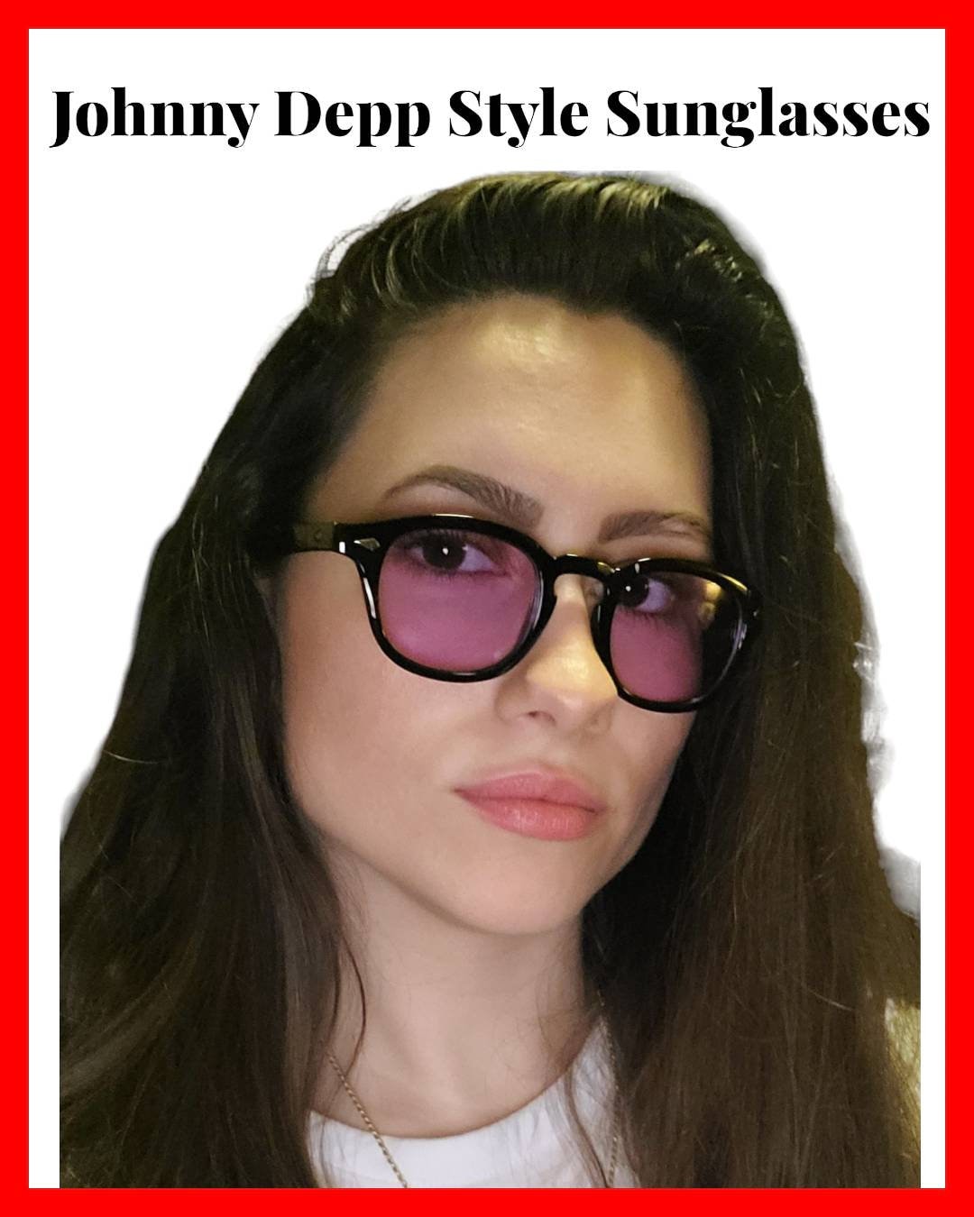 Johnny Depp Style vintage sunglasses plastic costume cosplay non prescription