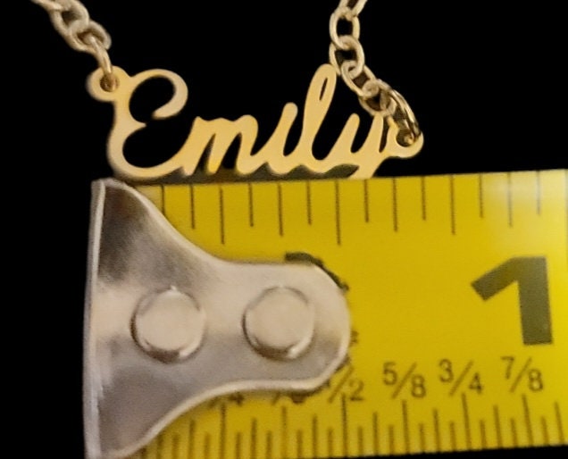 Dainty Name necklace Emily gold Stainless steel pendant necklace gift for her
