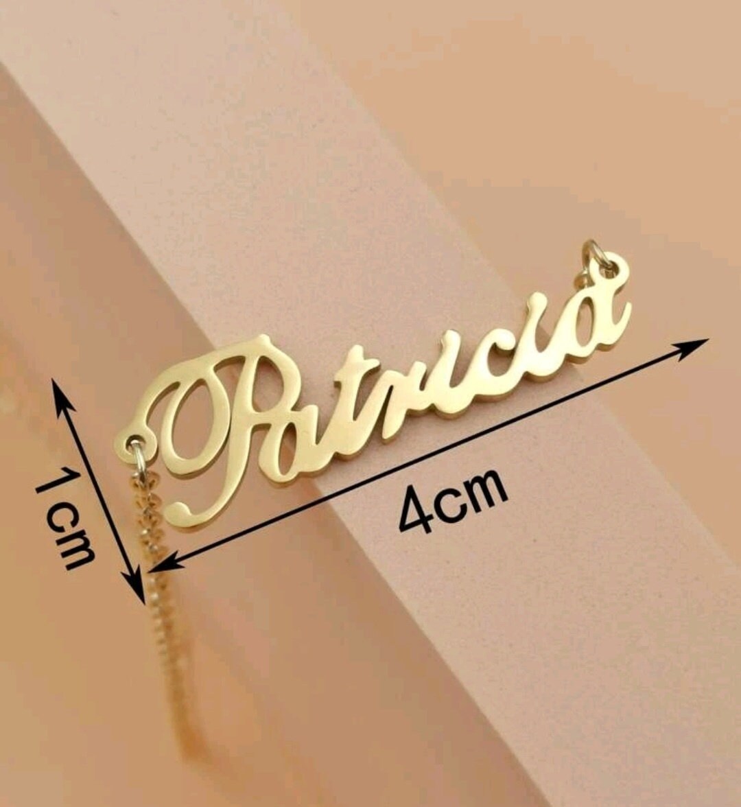 Dainty Name necklace Patricia gold Stainless steel pendant necklace gift for her