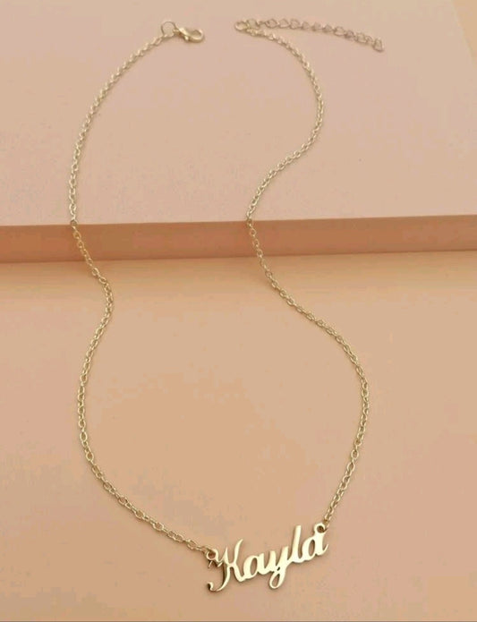 Dainty Name necklace Kayla gold Stainless steel pendant necklace gift for her