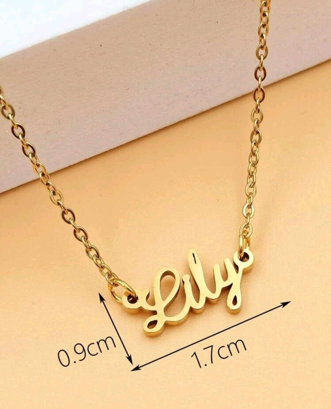 Dainty Name necklace Lily gold Stainless steel pendant necklace gift for her