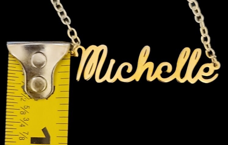 Dainty Name necklace Michelle gold Stainless steel pendant necklace gift for her