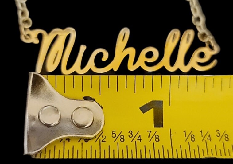 Dainty Name necklace Michelle gold Stainless steel pendant necklace gift for her