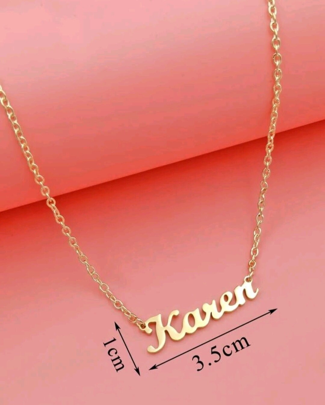 Dainty Name necklace Karen gold Stainless steel pendant necklace gift for her