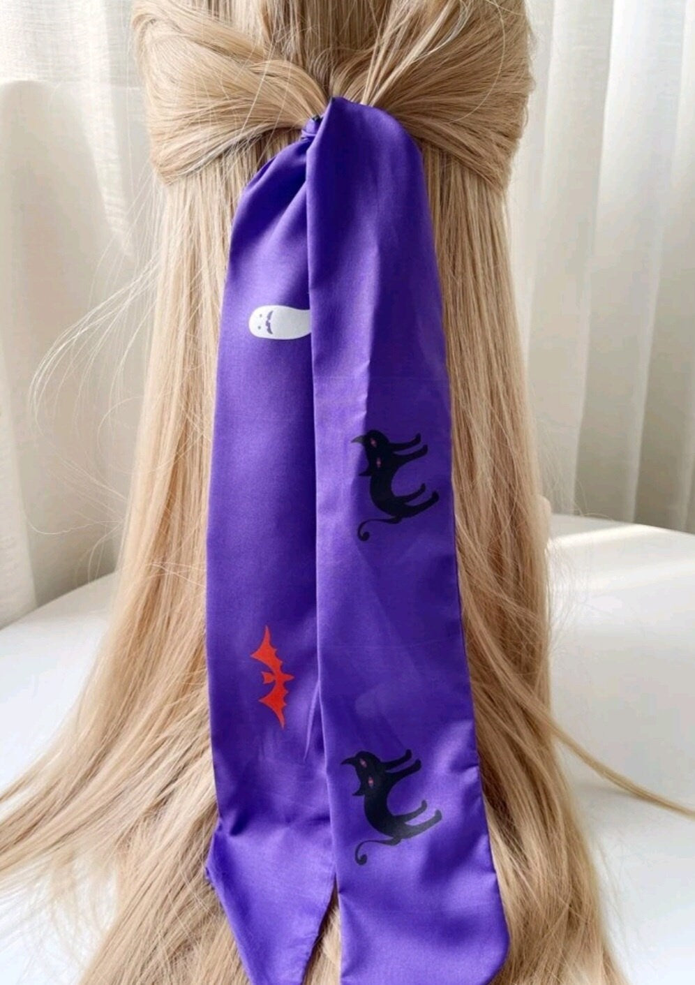 Halloween hair tie pumpkin cat bat ghost