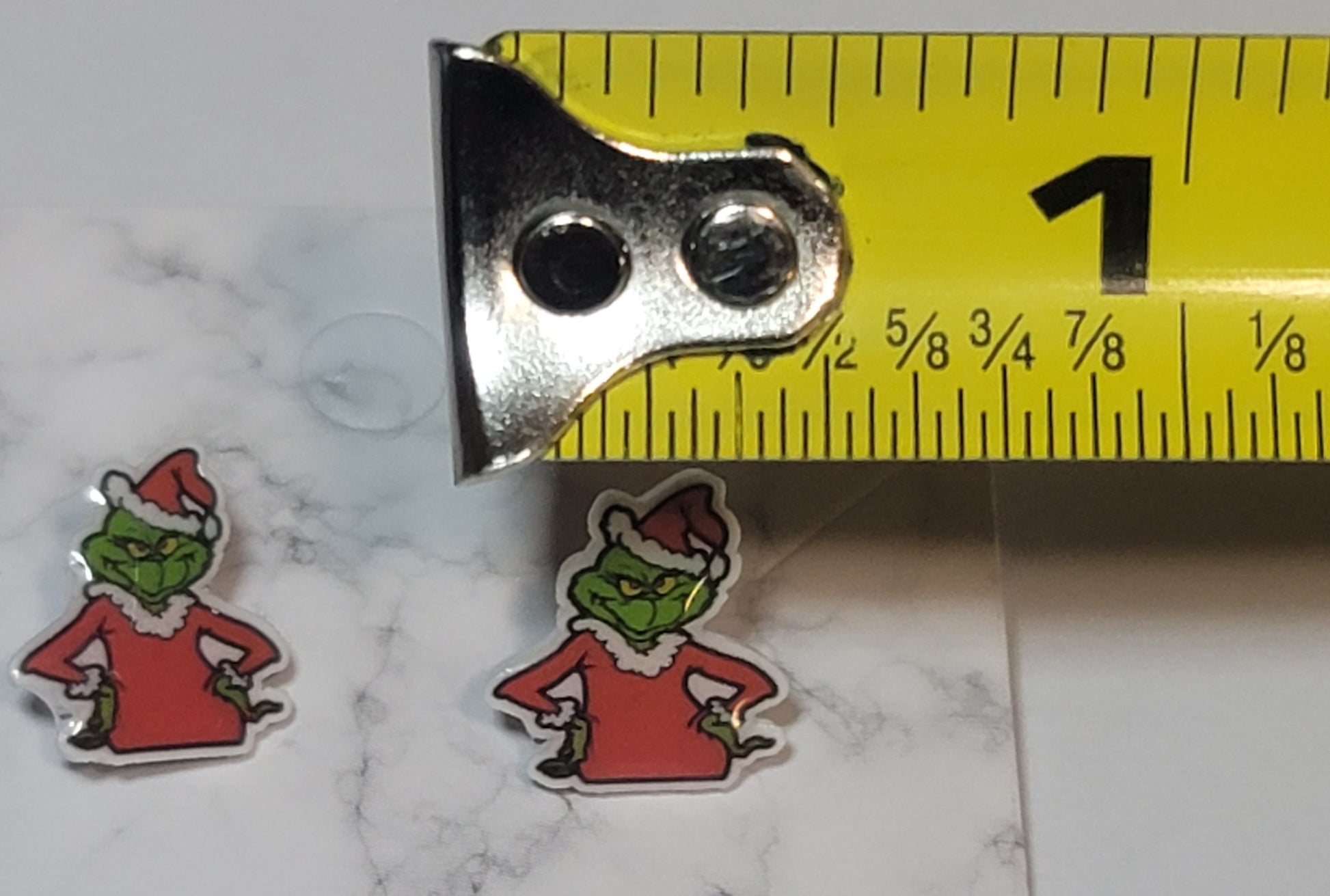 The Grinch Acrylic Earrings metal post stud earrings
