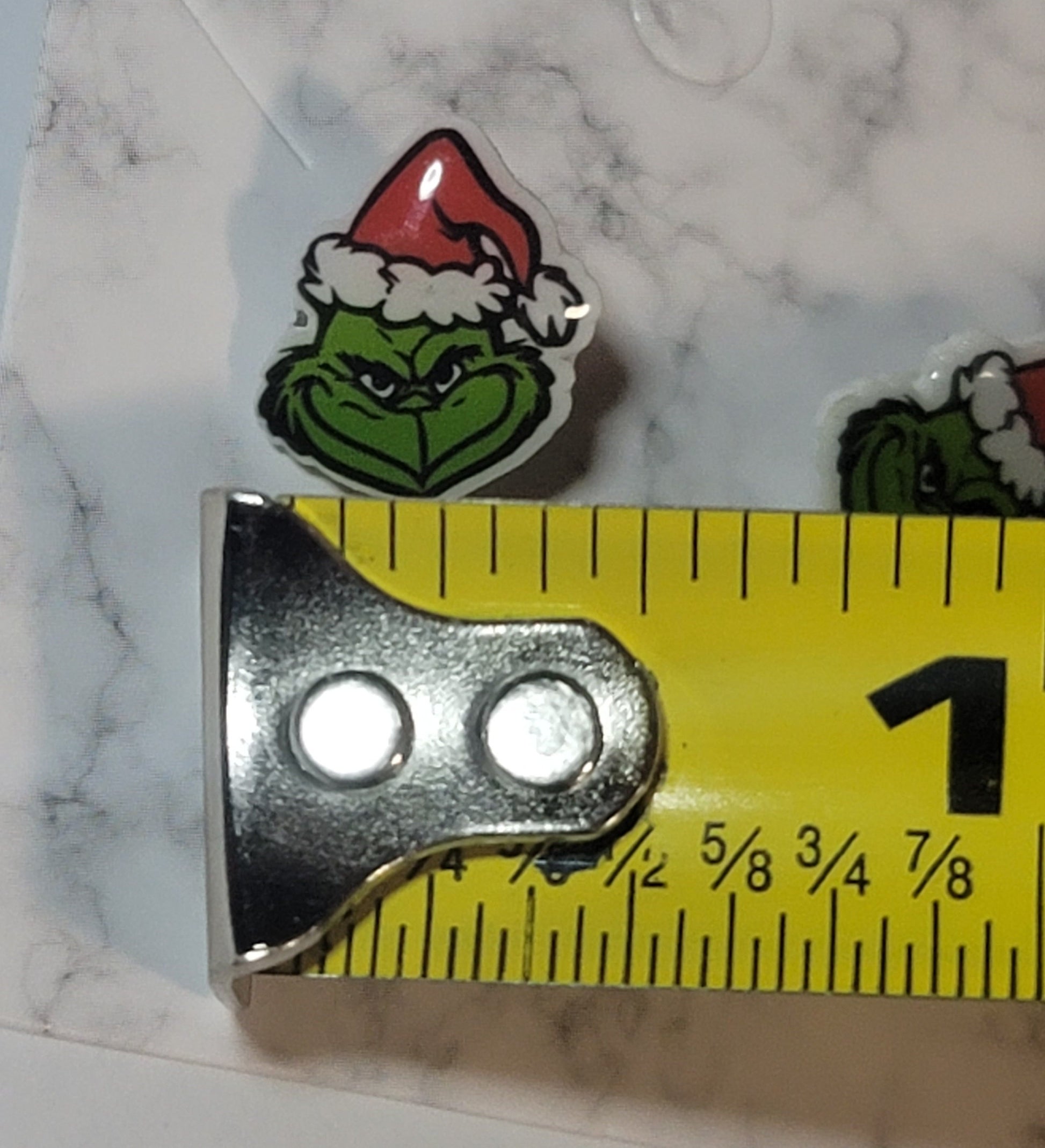 The Grinch Acrylic Earrings metal post stud earrings