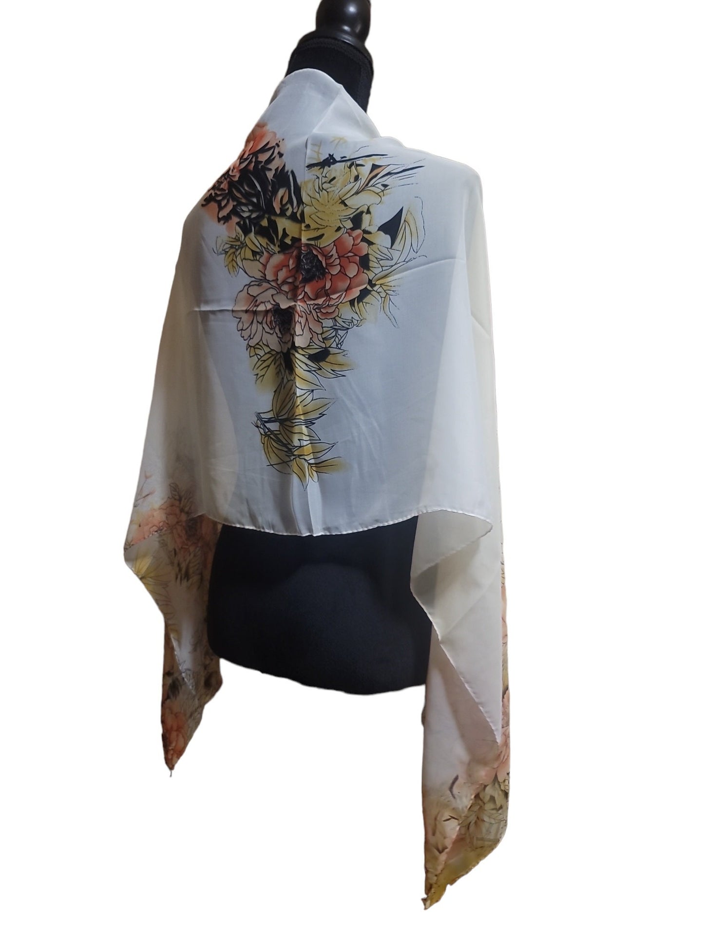 Floral scarf wrap flowers