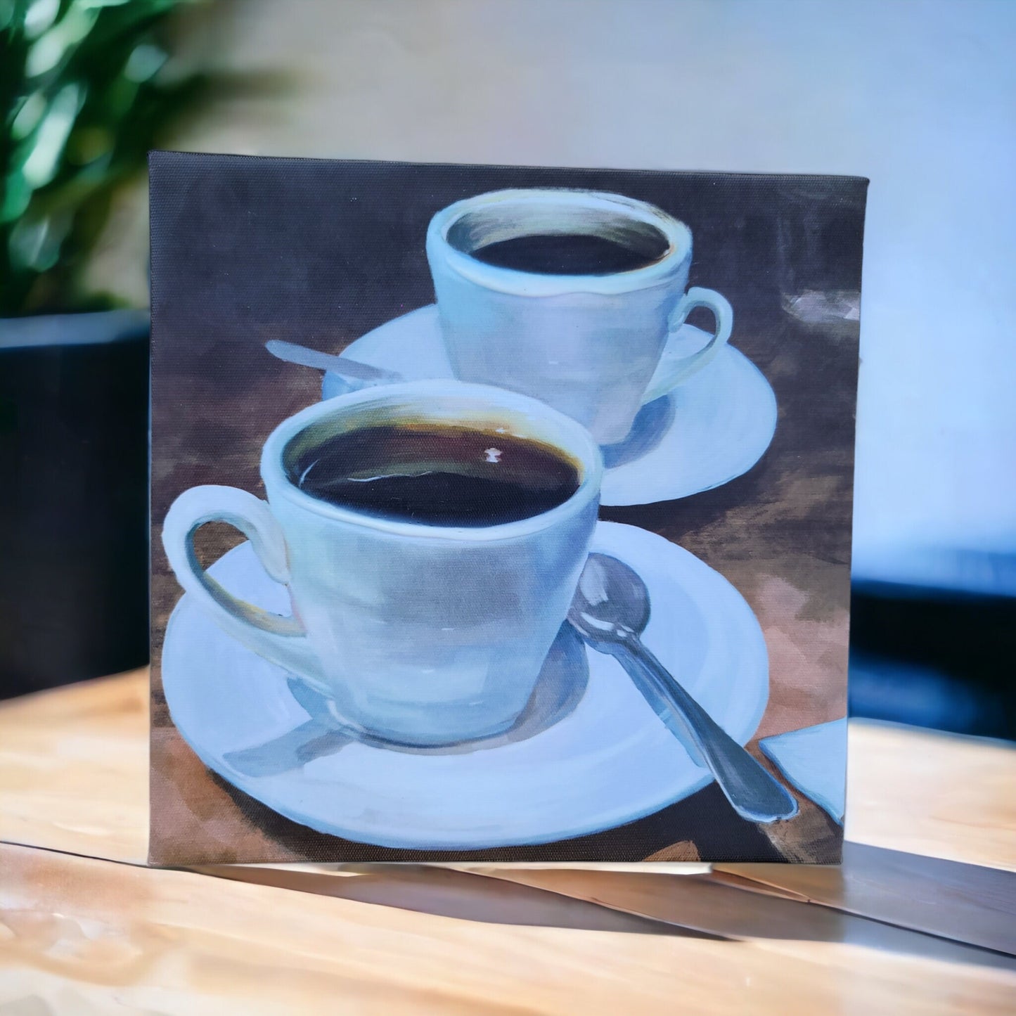 Coffee cup canvas wall art