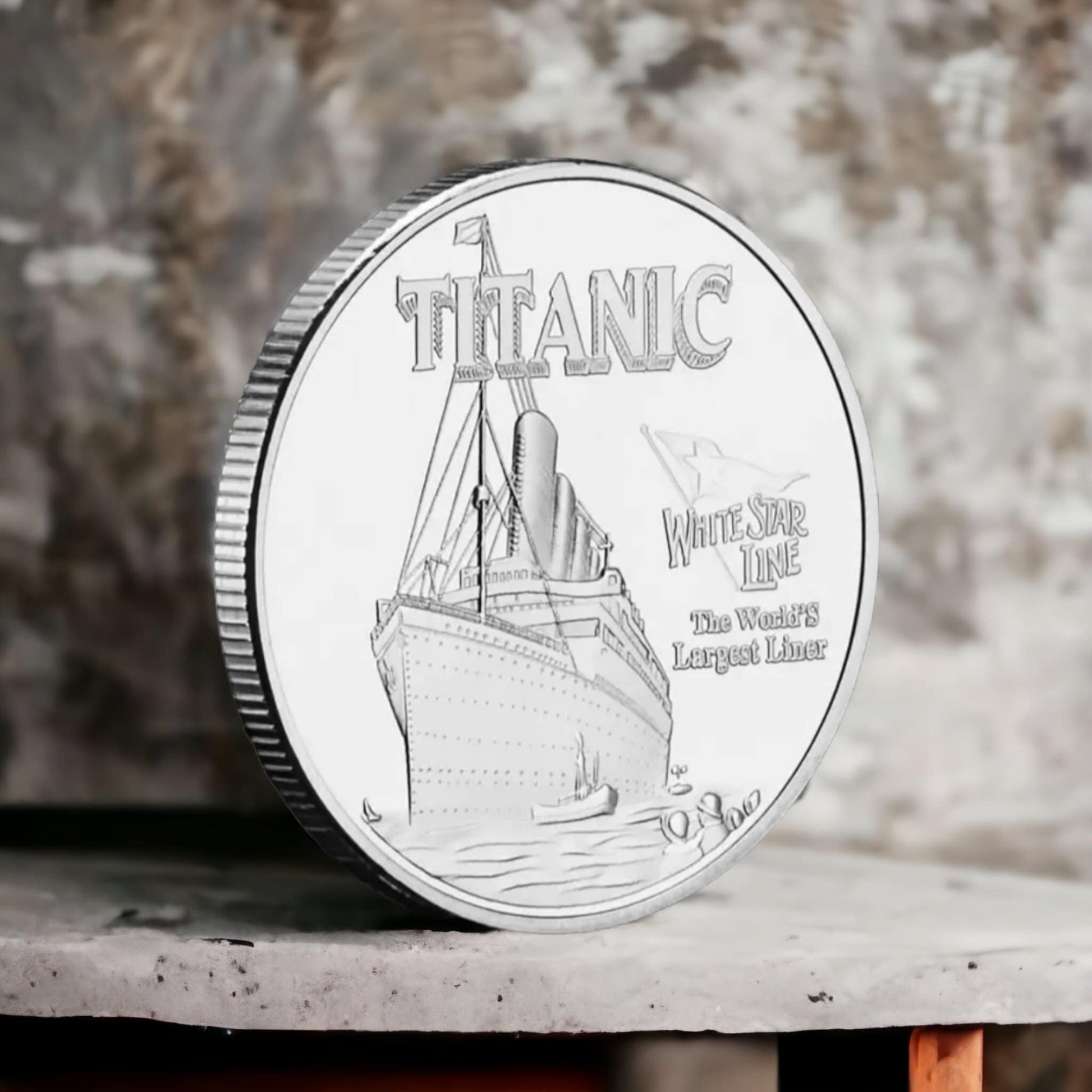 Titanic Silver Plated Coin Commemorative Souvenir White Star Line