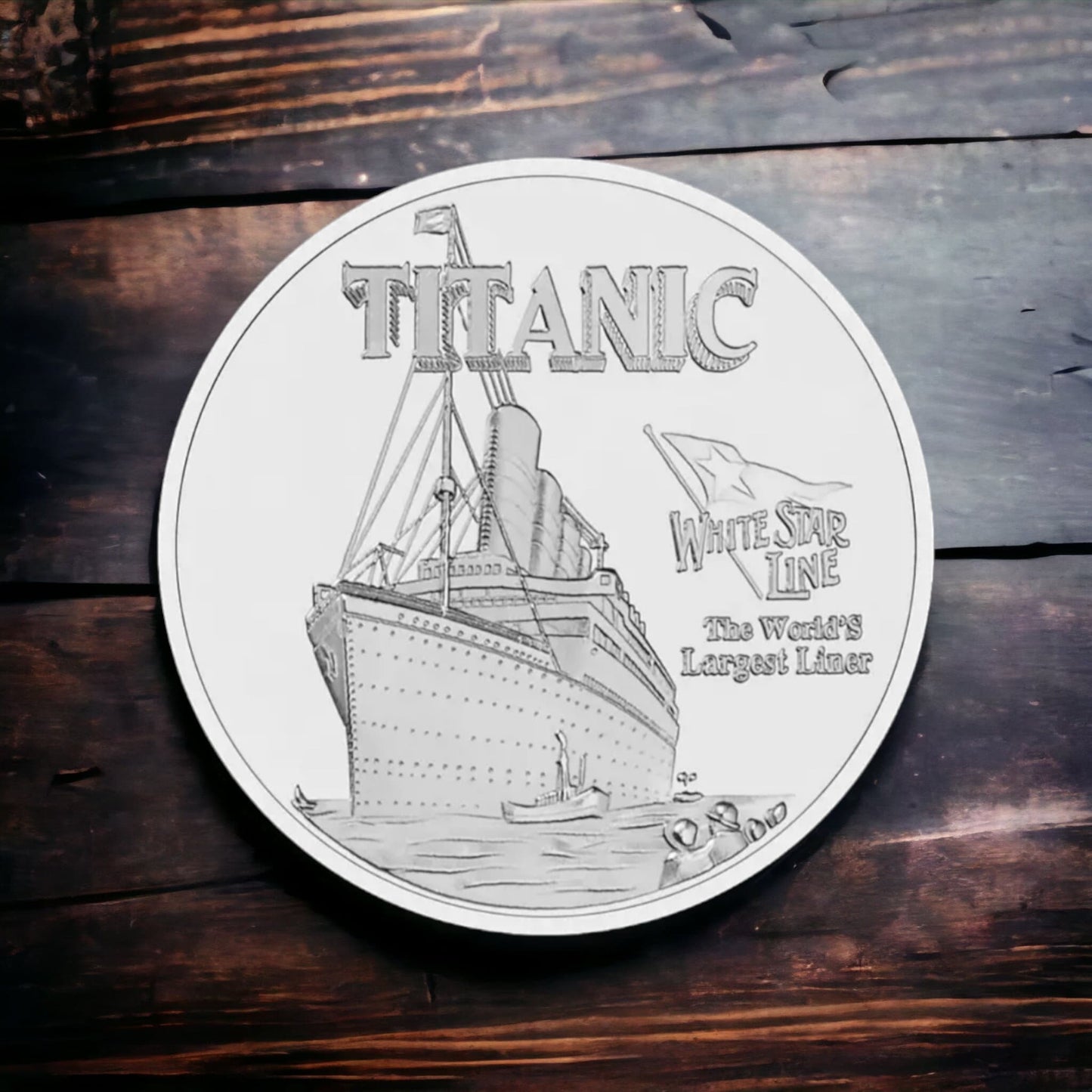 Titanic Silver Plated Coin Commemorative Souvenir White Star Line