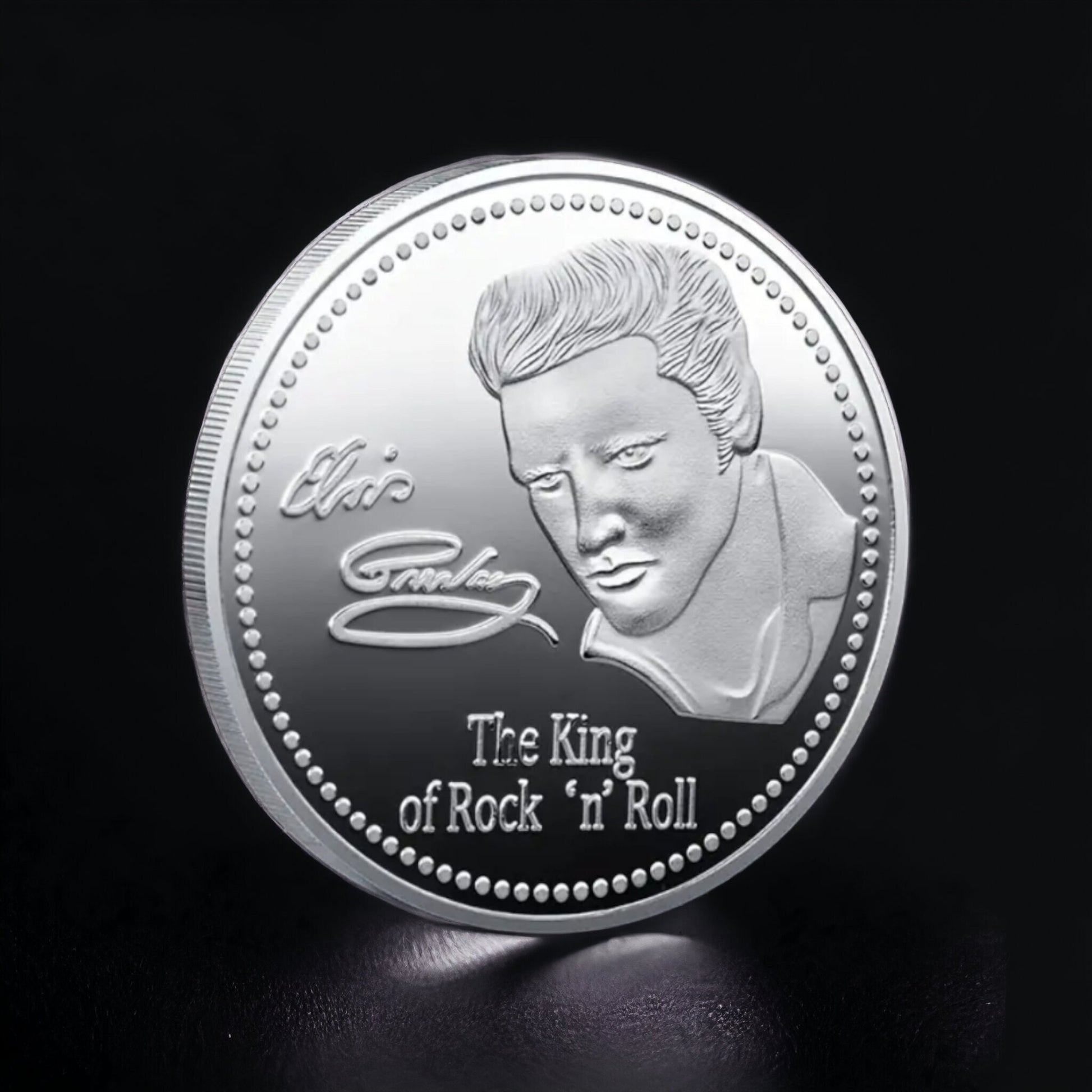 Elvis Presley silver plated coin commemorative souvenir coin King of rock and roll