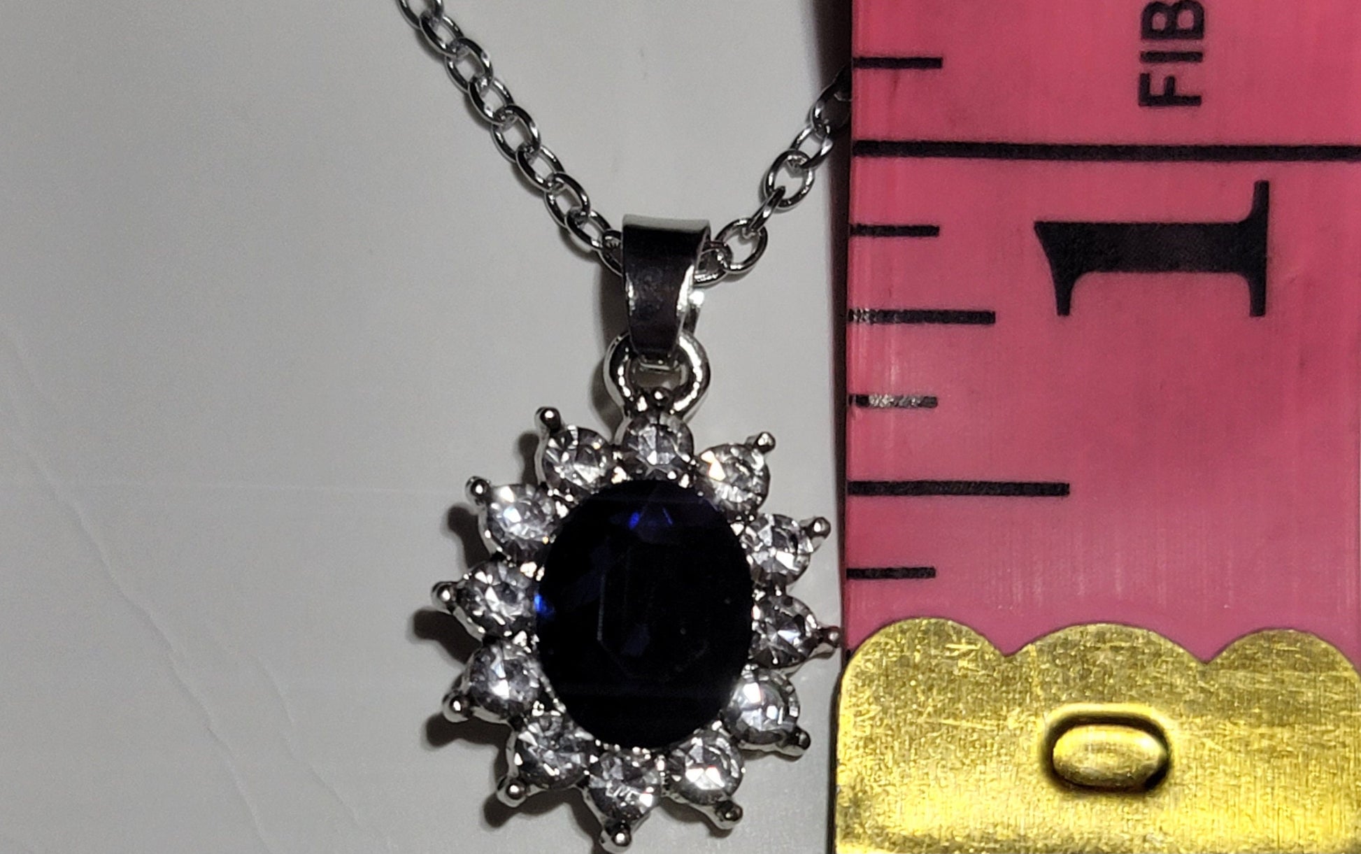 CZ Royal Blue necklace earrings set